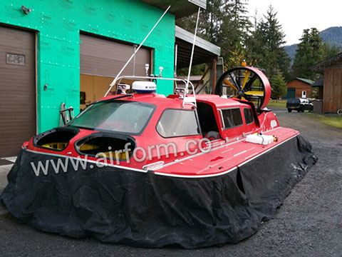 Air Form's AF18 hovercraft on display